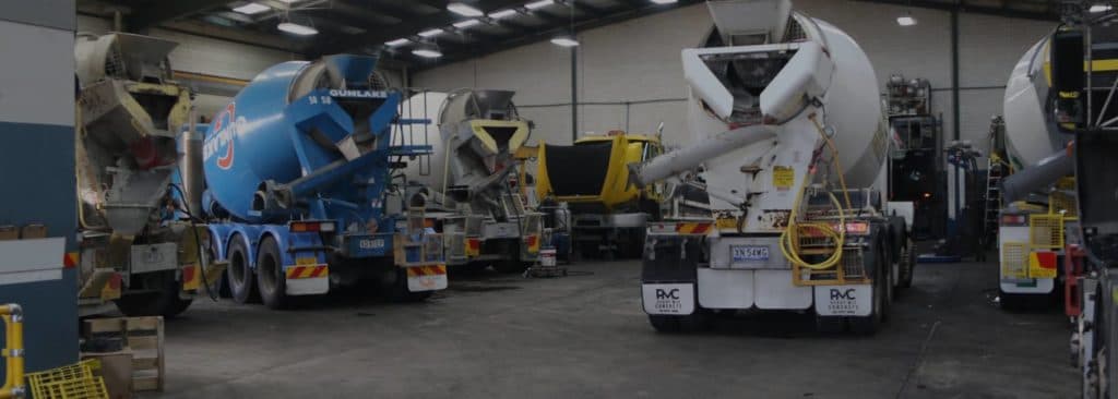 Truck being attended to by a mobile repair unit
