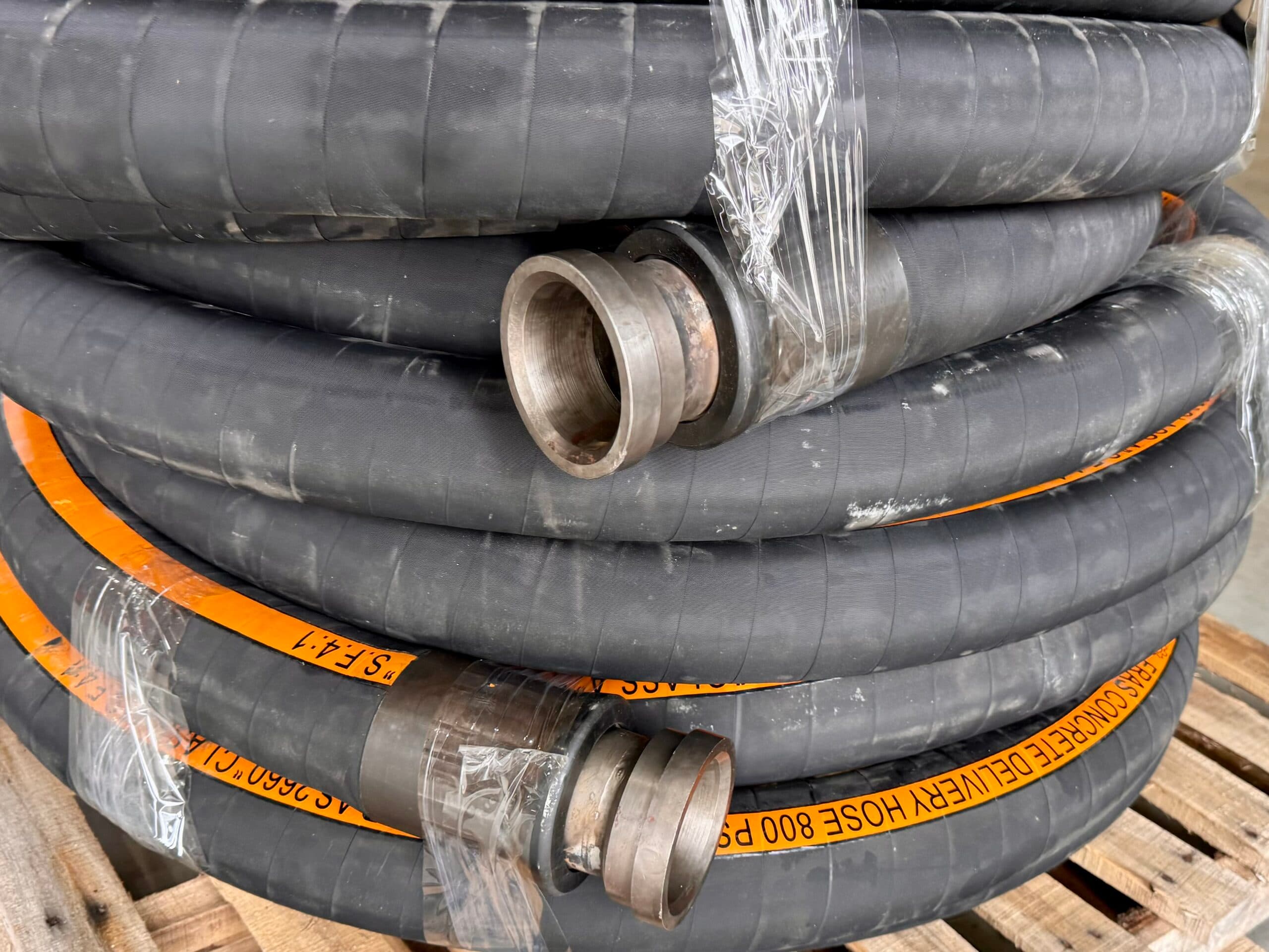 Hydraulic hose being manufactured on-site